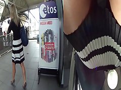 비즈니스 여자 upskirted