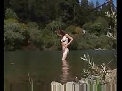Natural redhead getting off 에 의하여 강 일본 스타일의 마이크로 미니 비키니