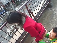 Hot 아시아의 야외 여기 러시아 하이틴