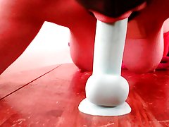 깊은 목 구멍 베이비 블루 &amp; 개 그 하려고 gingerpeaches 하위